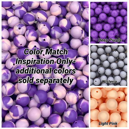 Purple Blend 15mm Bead