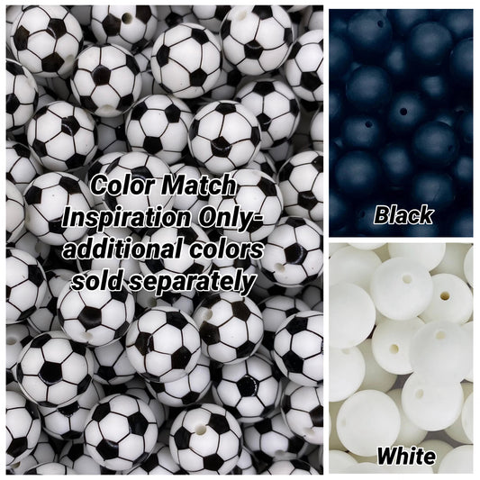 Soccer Printed 15mm Bead