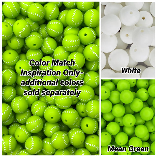 Tennis Printed 15mm Bead