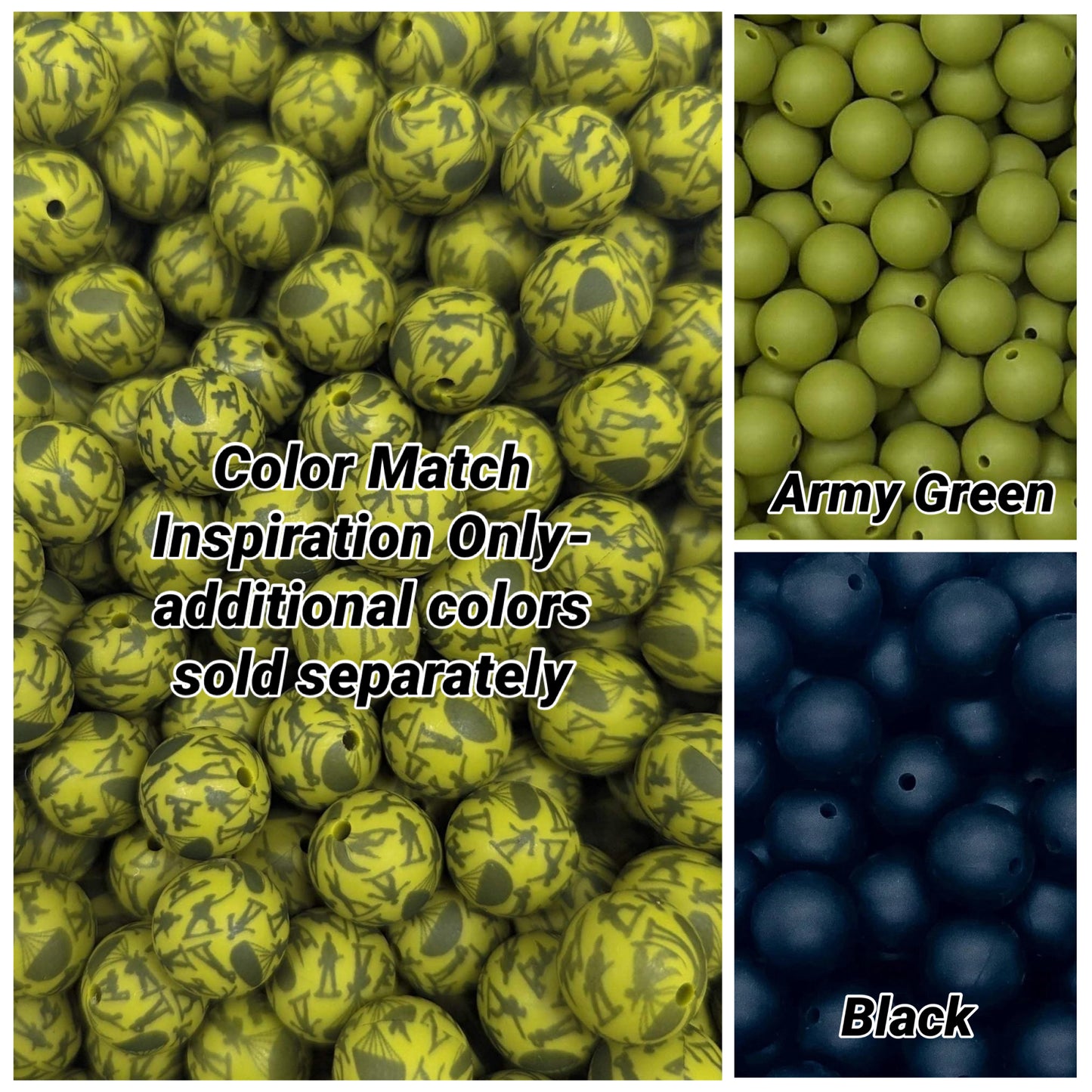 Be All You Can Be Printed 15mm Bead