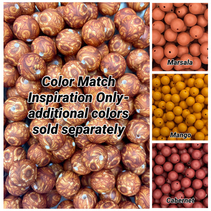 CTS Creation: Tooled Leather Custom Printed 15mm Bead