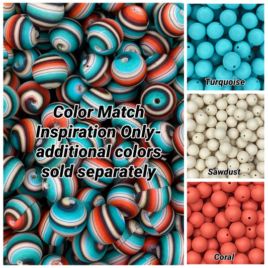 CTS Collab: Neutral Serape Printed 15mm Bead