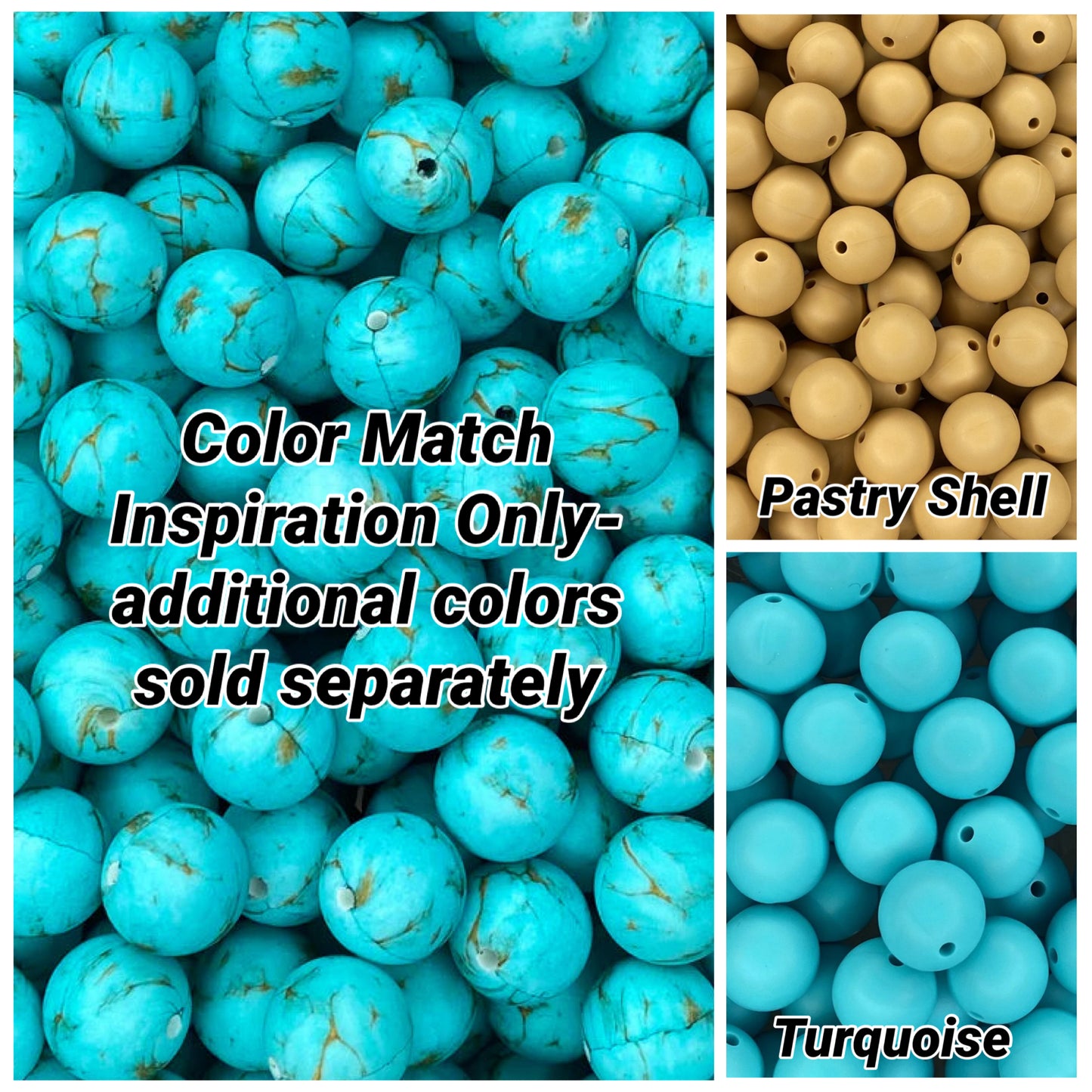 CTS Creation: Turquoise Stone 15mm-BULK 100 Count