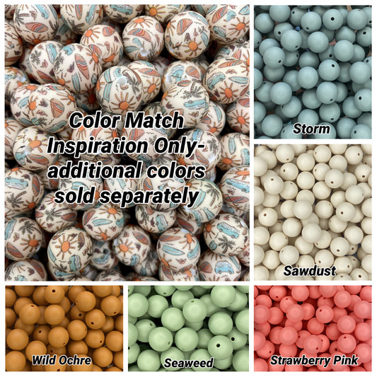 CTS Creation: Fun in the Sun 15mm Printed Bead