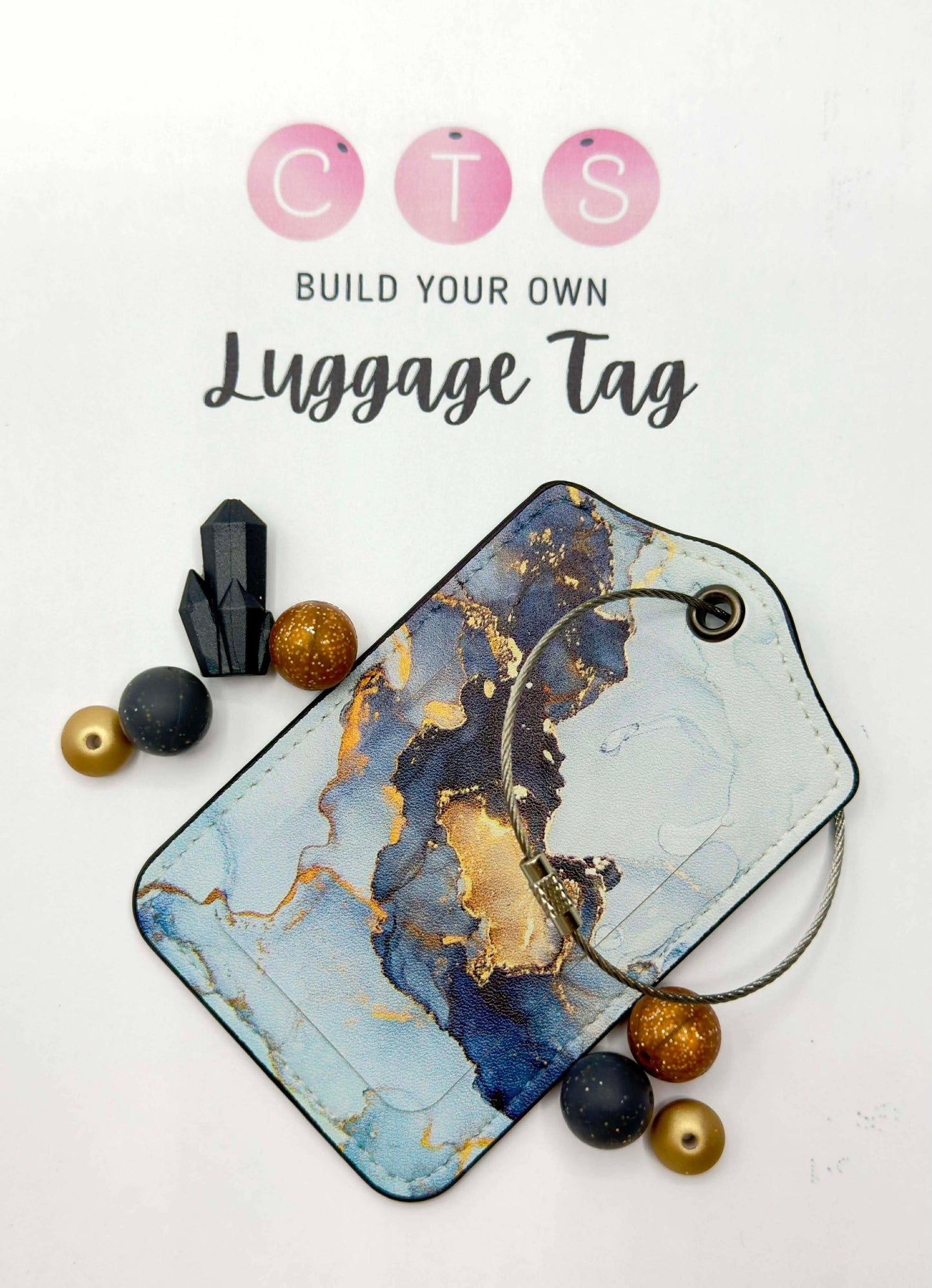 Galactic Marble Luggage Tag Kit