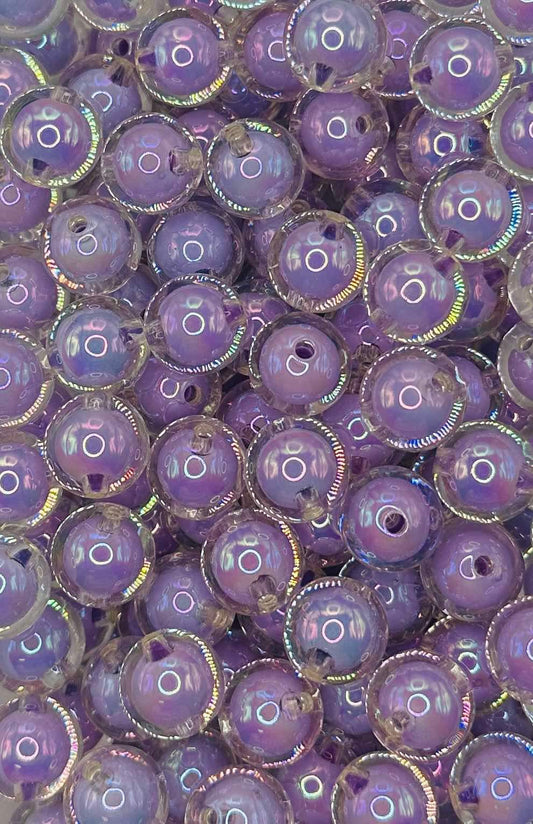 Lilac Bead-in-Bead 16mm Acrylic Bead