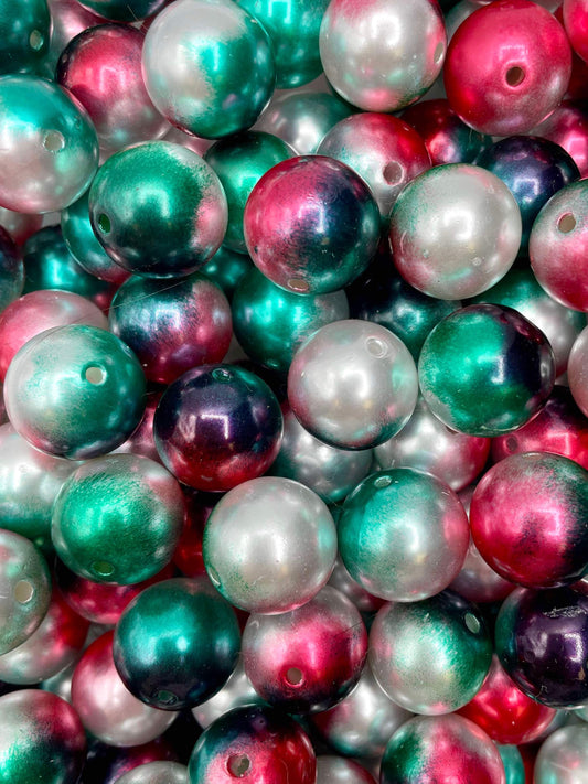 Deep Christmas Blend 20mm Acrylic Bead