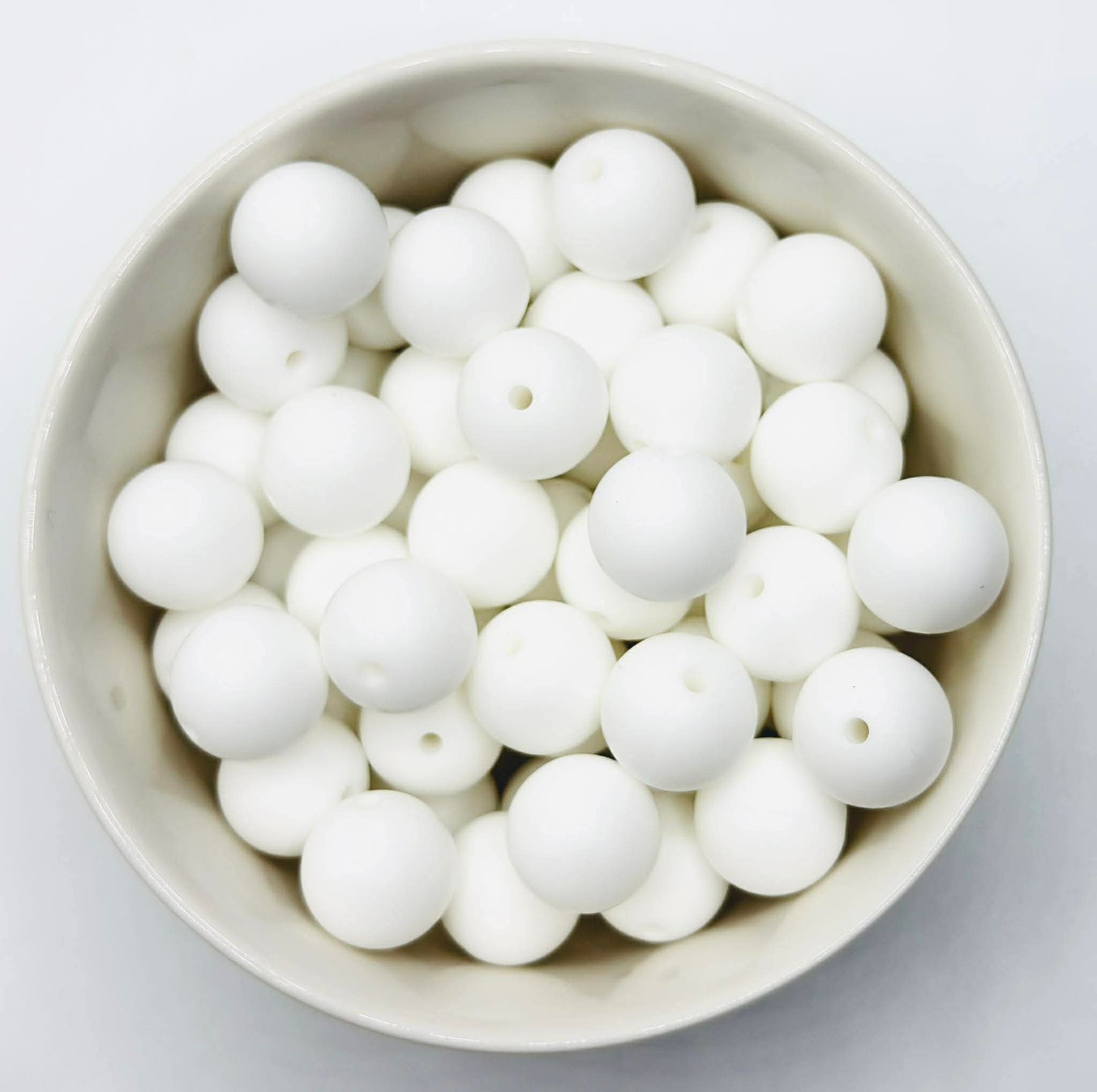 White 15mm-MINI BULK 50 Count