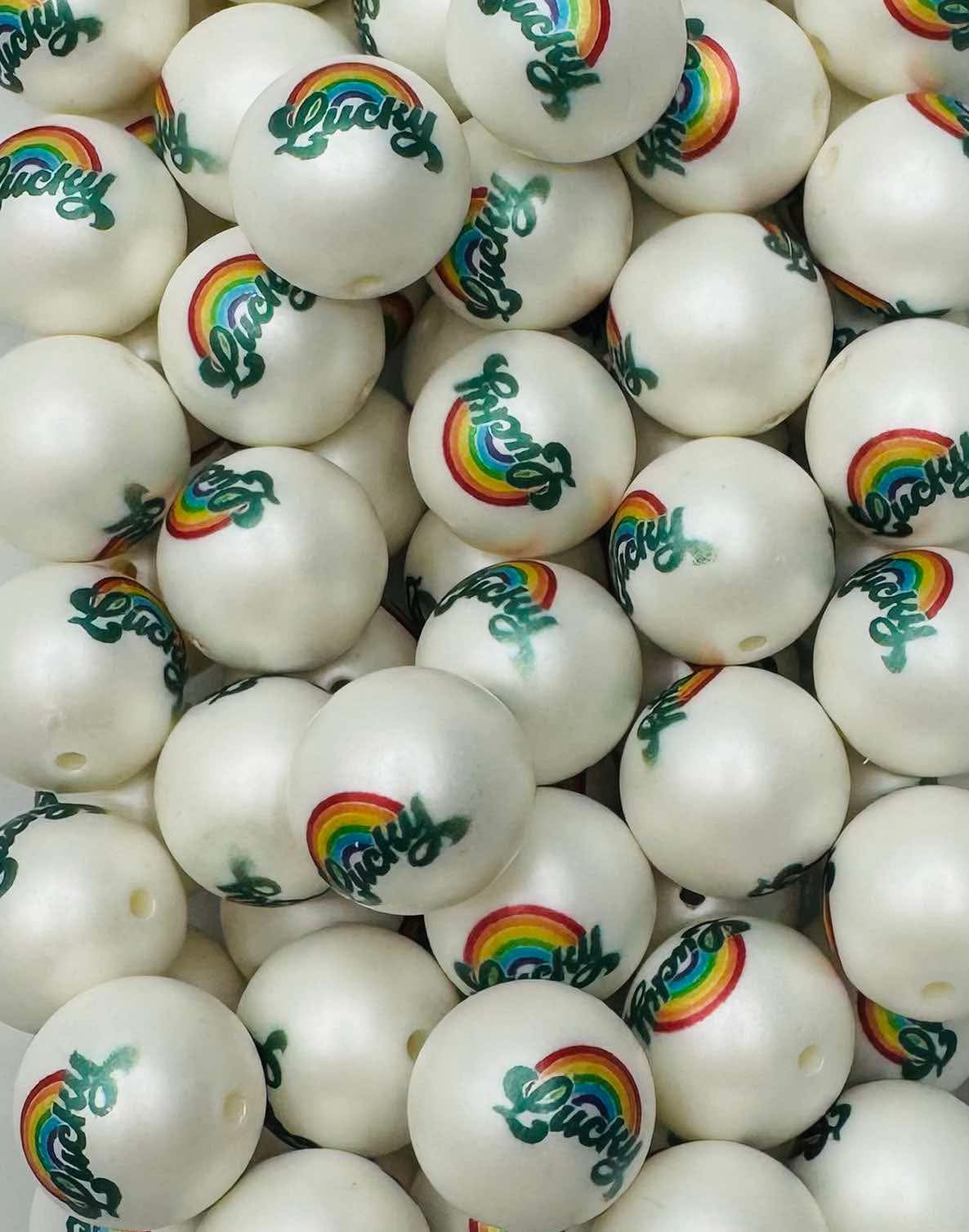 Lucky Acrylic 20mm Bead