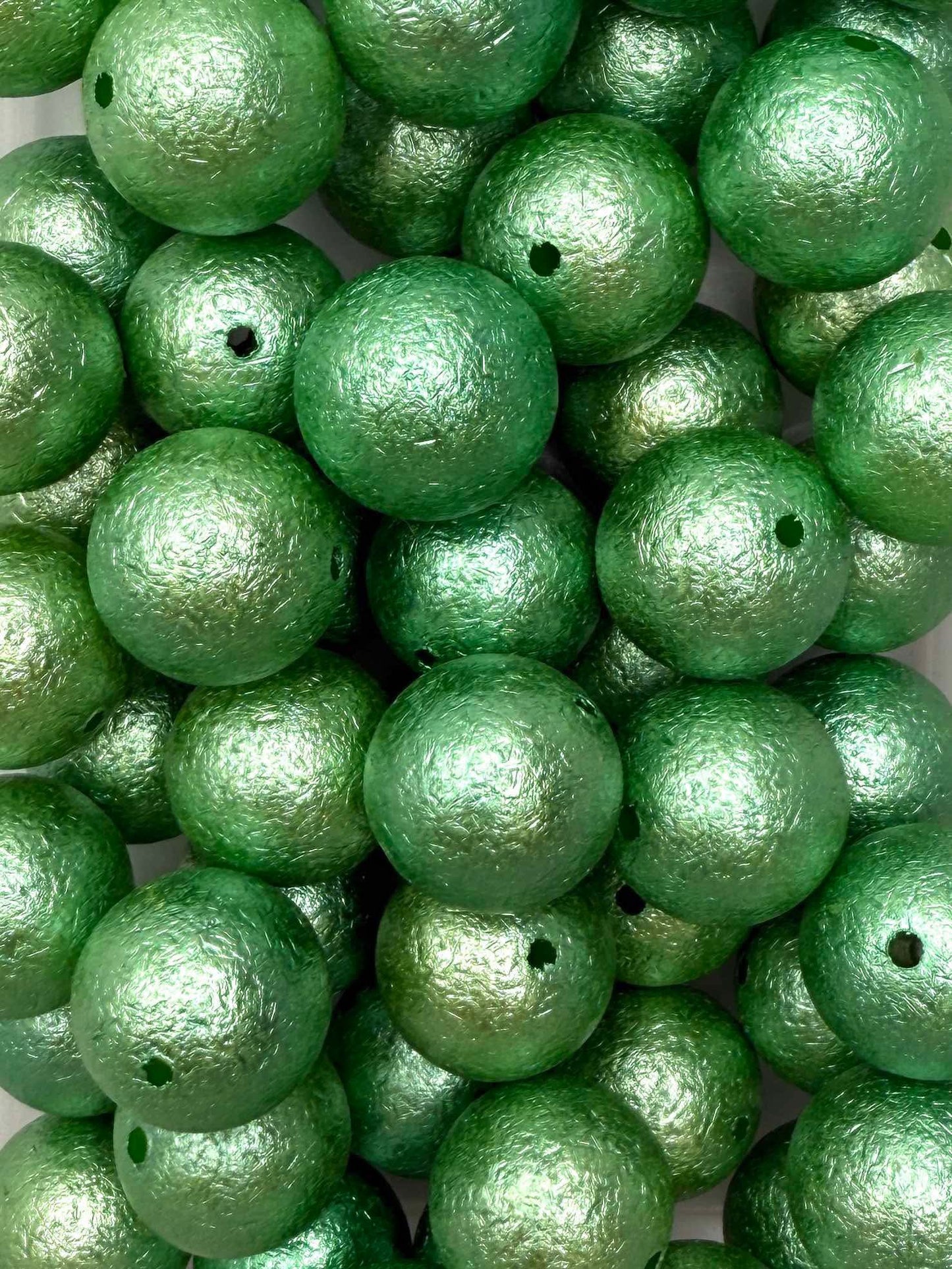 Green Foil 20mm Acrylic Bead