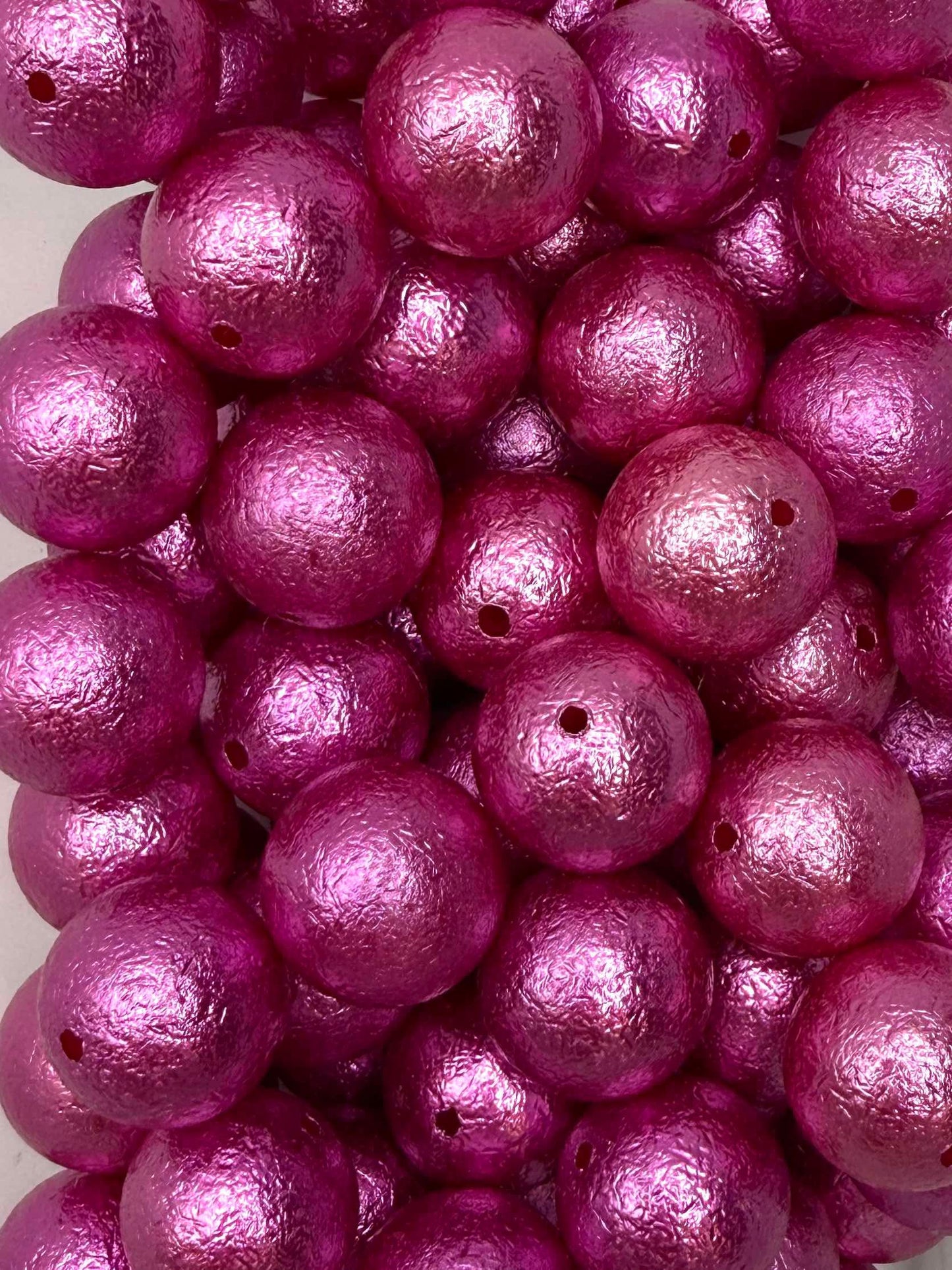 Fuchsia Foil 20mm Acrylic Bead