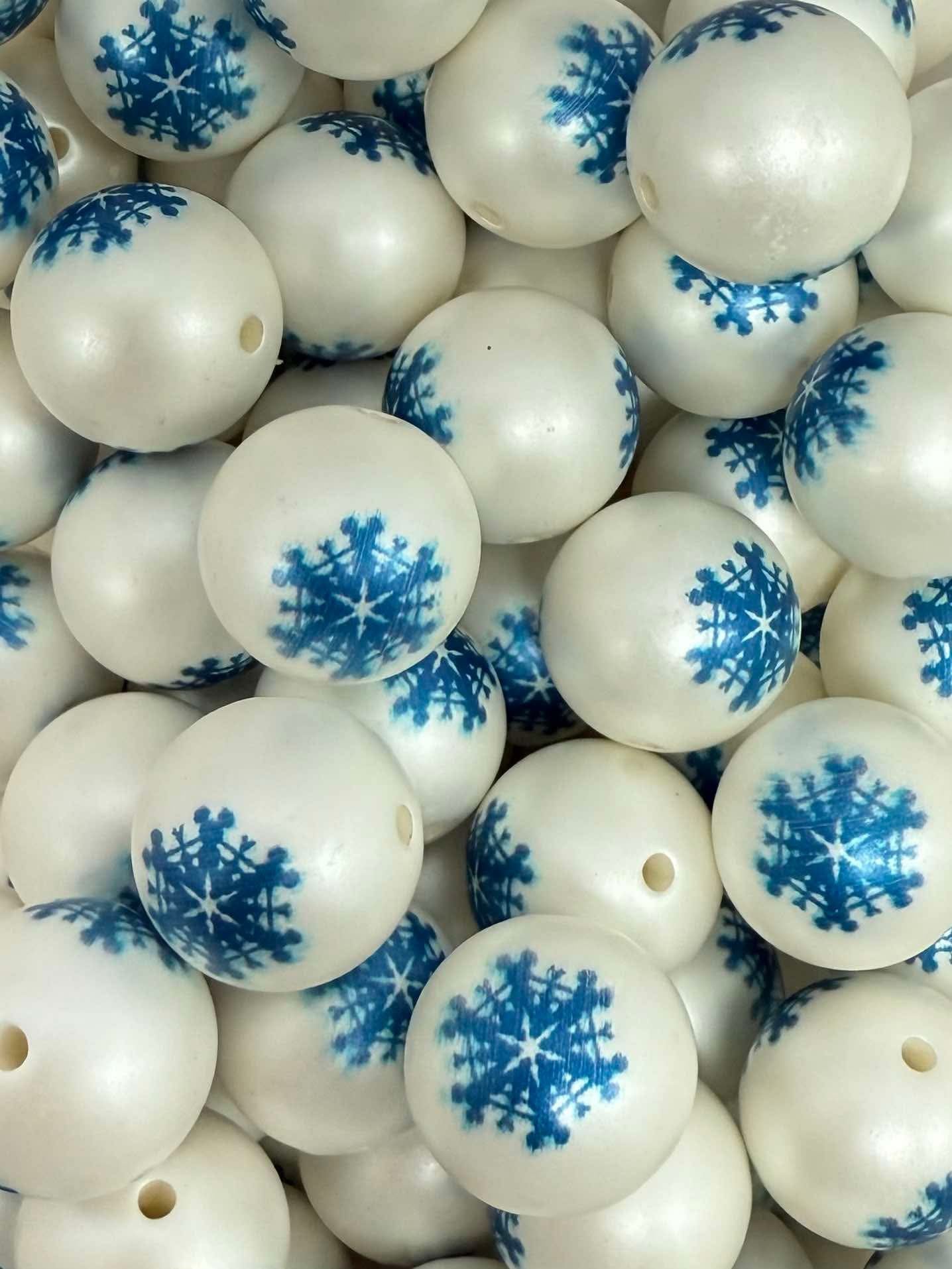 Snowflake 20mm Acrylic Bead