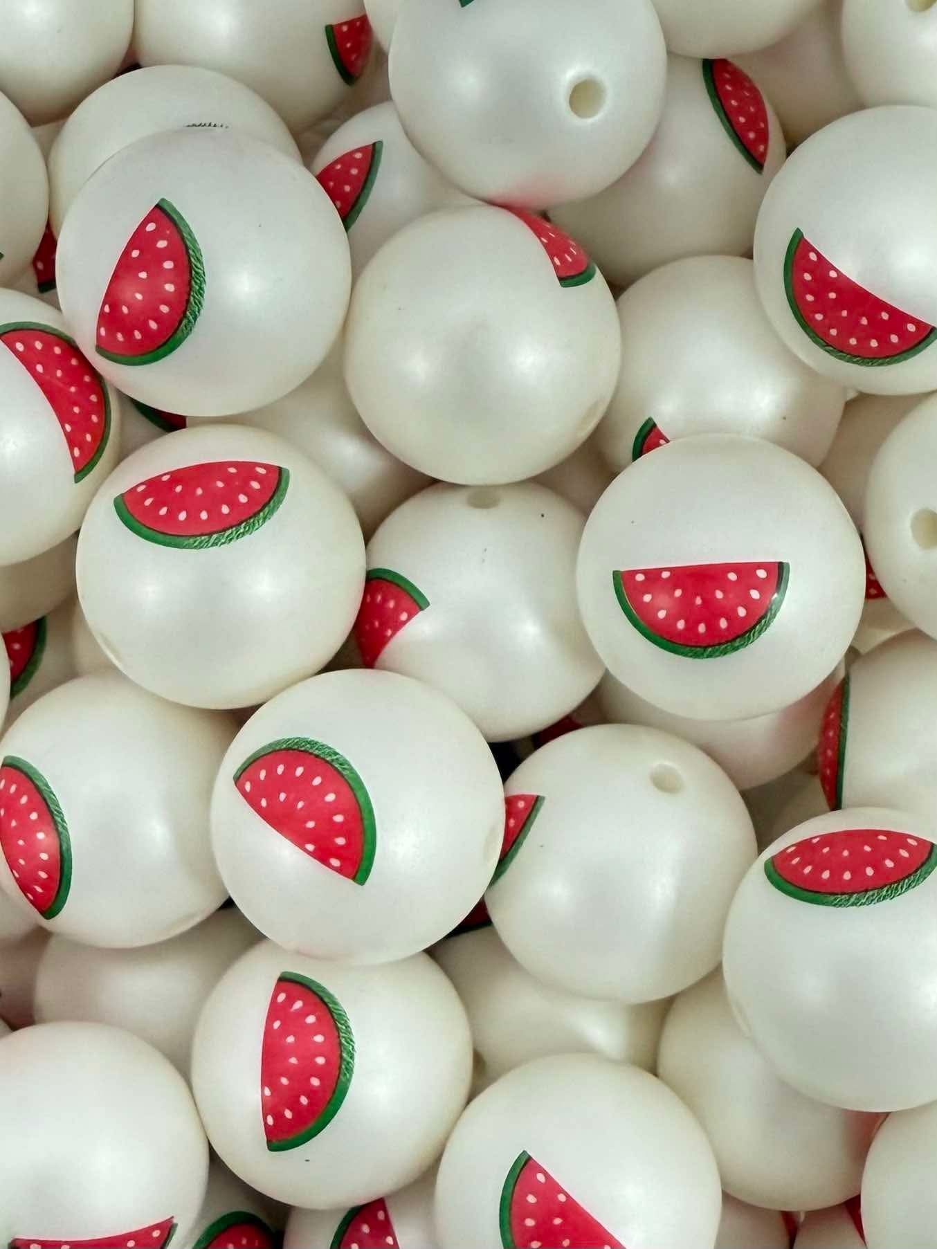 Watermelon 20mm Acrylic Bead