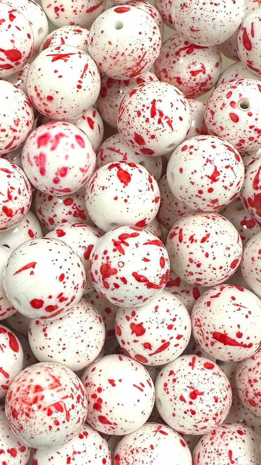 Blood Splatter 20mm Acrylic Bead