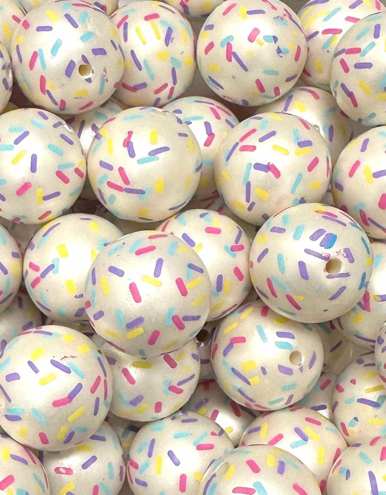 Pearl Sprinkle 20mm Acrylic Bead