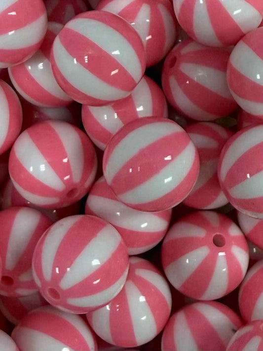 Pink Circus 20mm Acrylic Bead