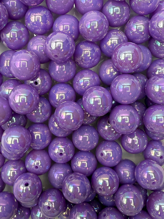 Purple Iridescent 20mm Acrylic Bead