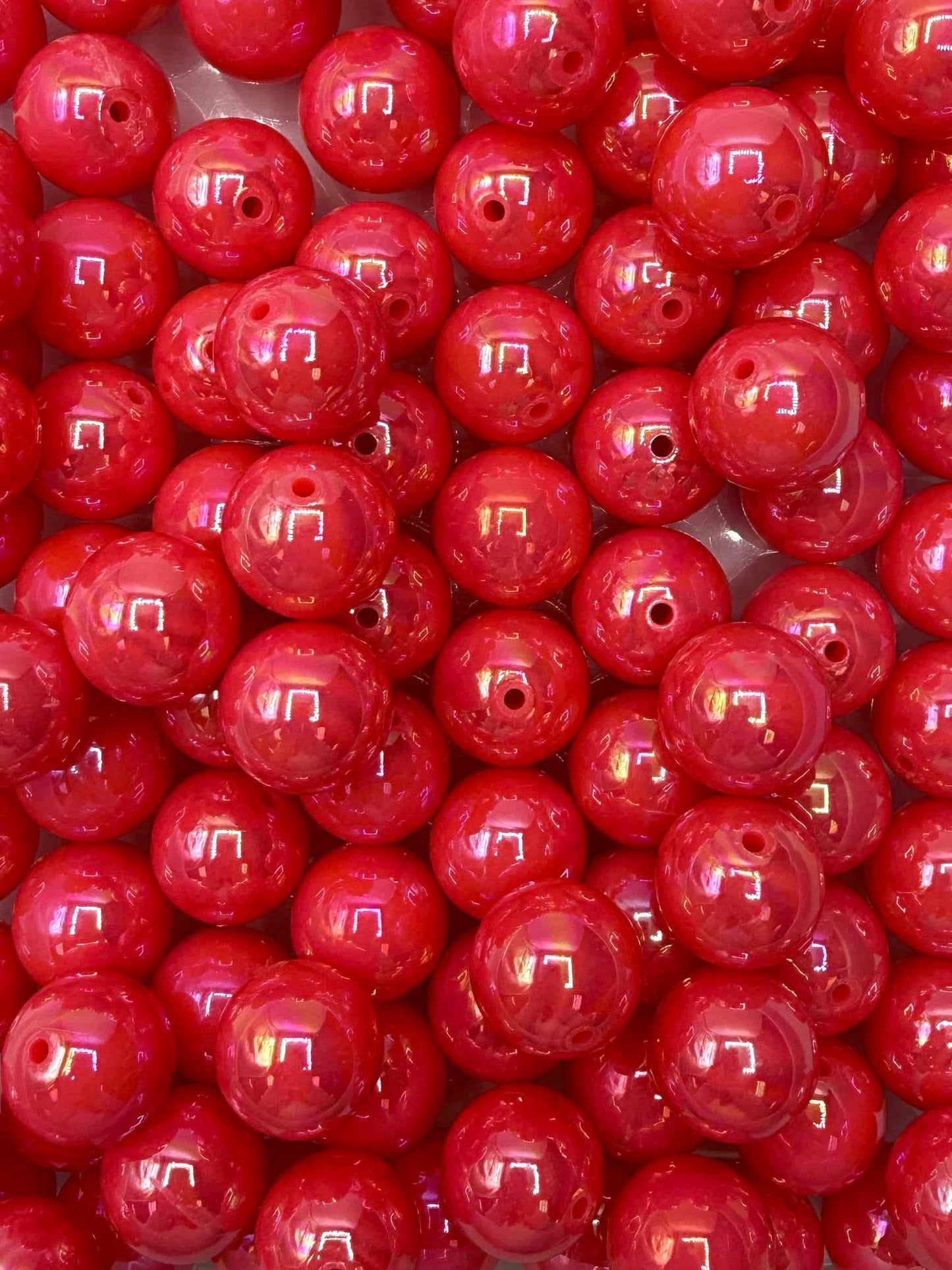 Shocking Pink Iridescent 20mm Acrylic Bead