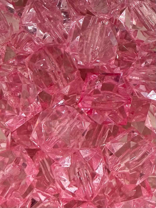 Pink Gemstones Acrylic Bead