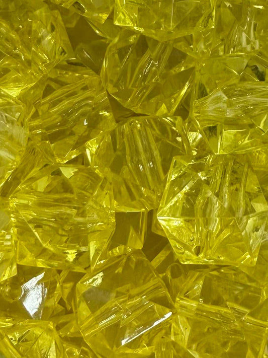 Yellow Gemstones Acrylic Bead