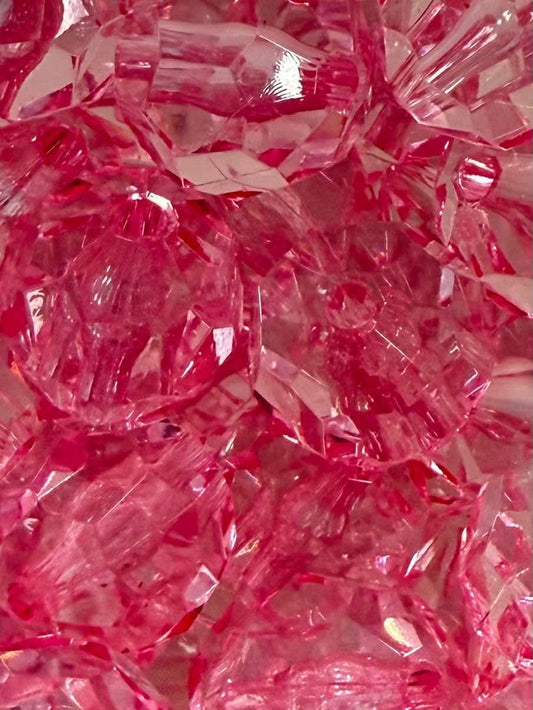 Pink Crystal Acrylic Bead