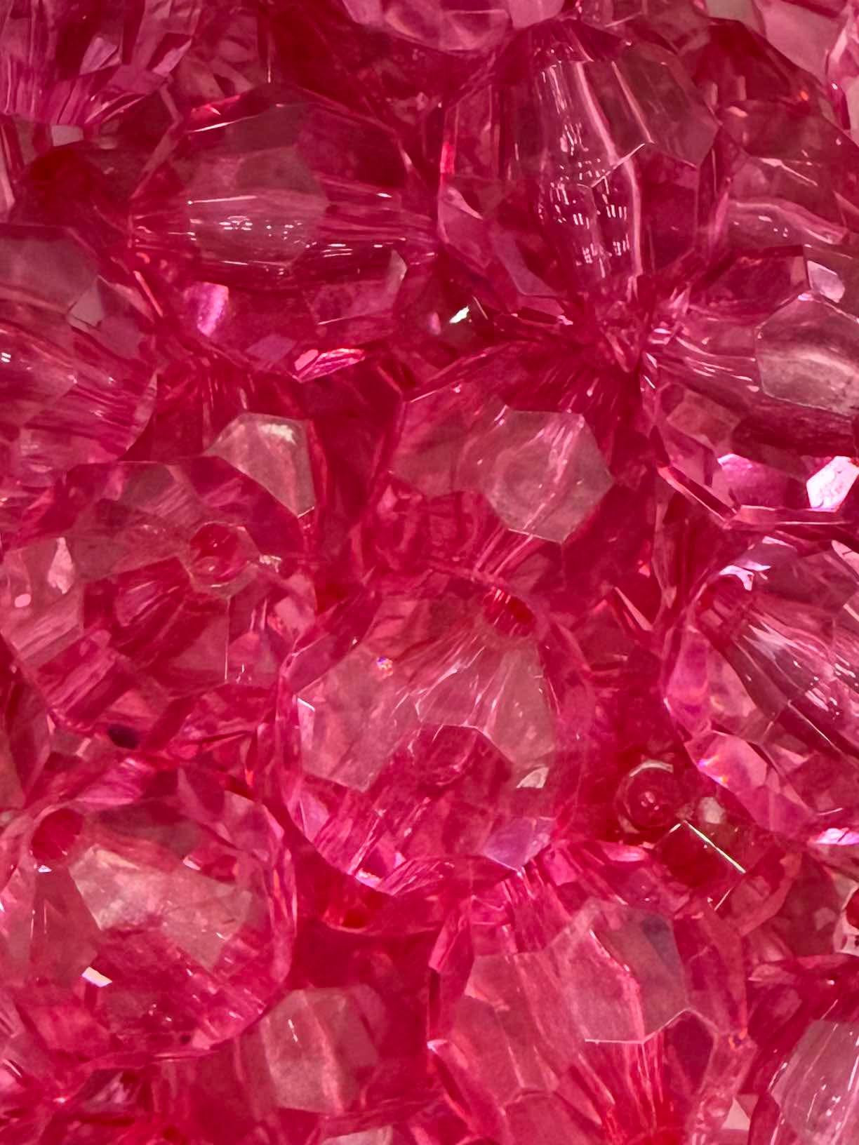 Fuchsia Crystal Acrylic Bead