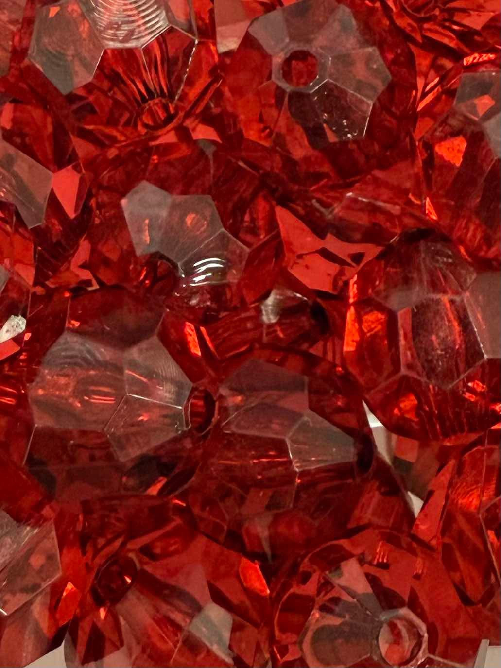 Red Crystal Acrylic Bead