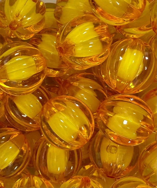 Golden Pumpkin Acrylic Bead