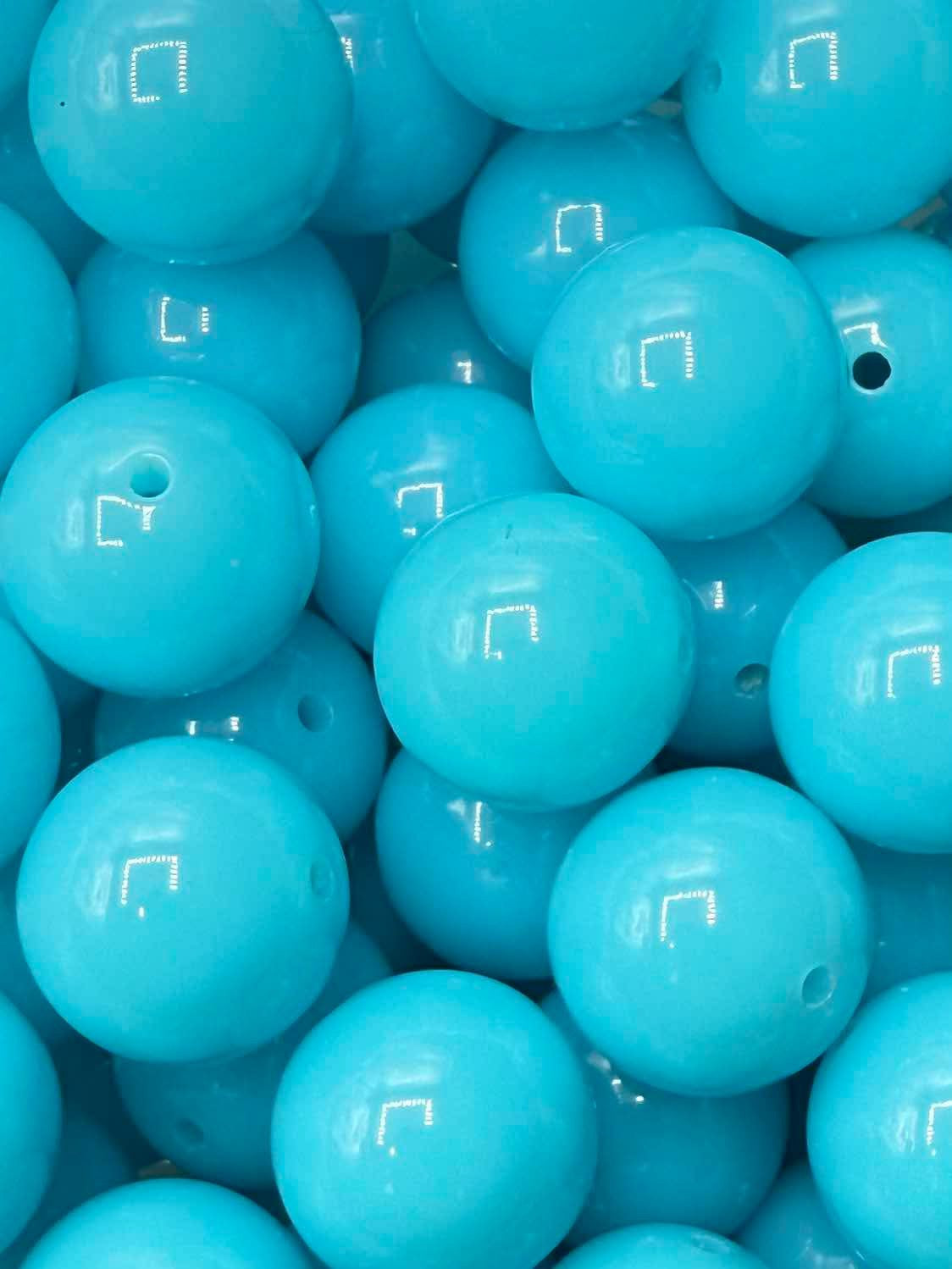 Light Blue Solid 20mm Acrylic Bead