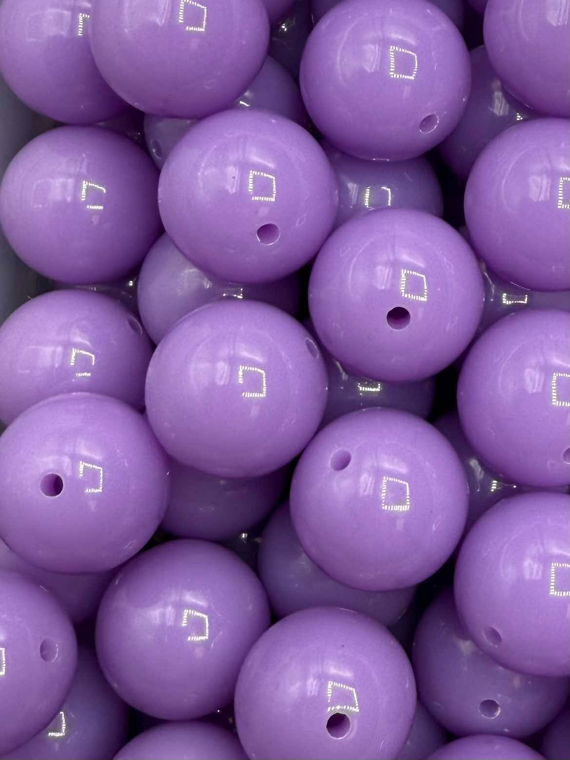 Light Purple Solid 20mm Acrylic Bead