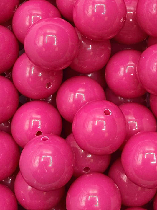 Fuchsia Solid 20mm Acrylic Bead