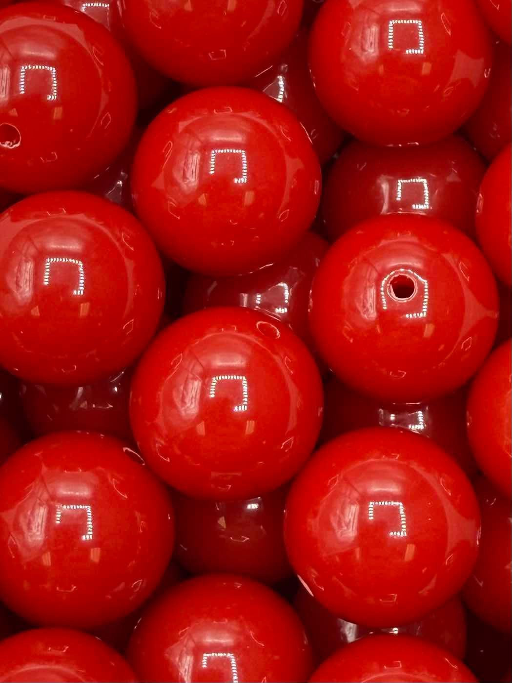 Royal Red Solid 20mm Acrylic Bead