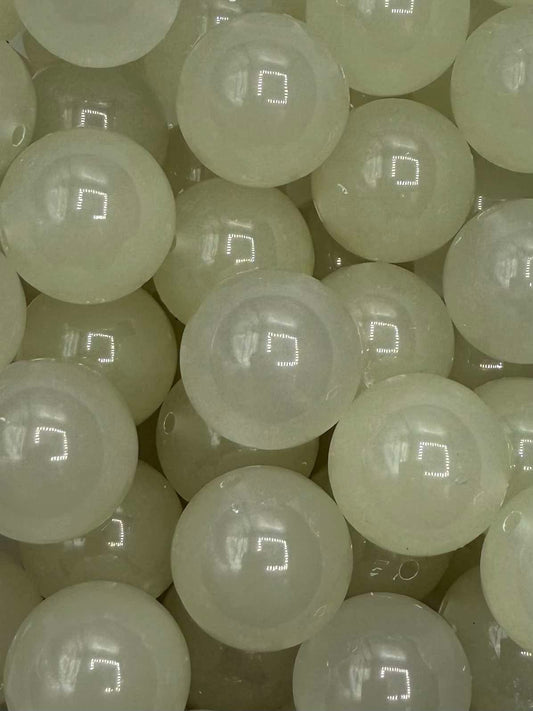 Pale Glow Solid 20mm Acrylic Bead