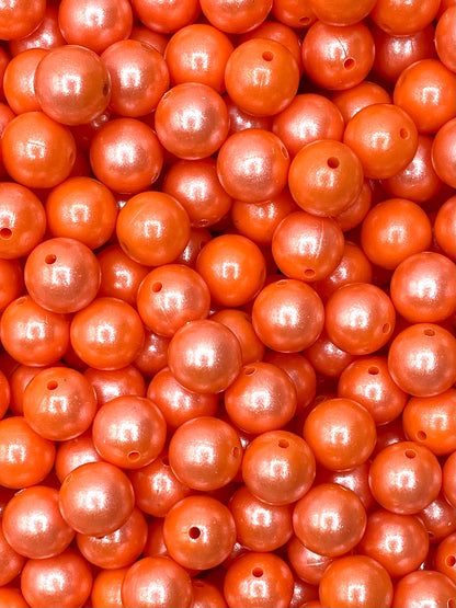 Perles Nectarine Super Shimmer 15mm