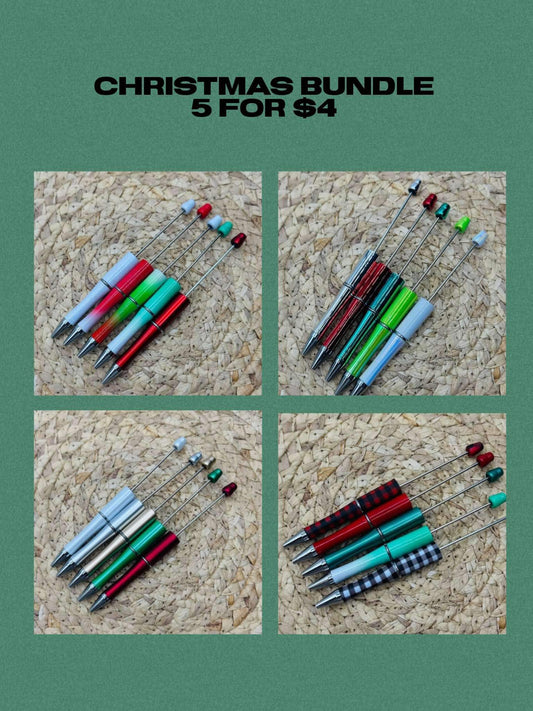 Christmas 5 for $4 **PEN DEAL** Beadable Pens