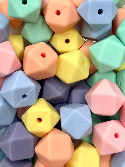 MIX-Pastel 14mm Hexagon #3
