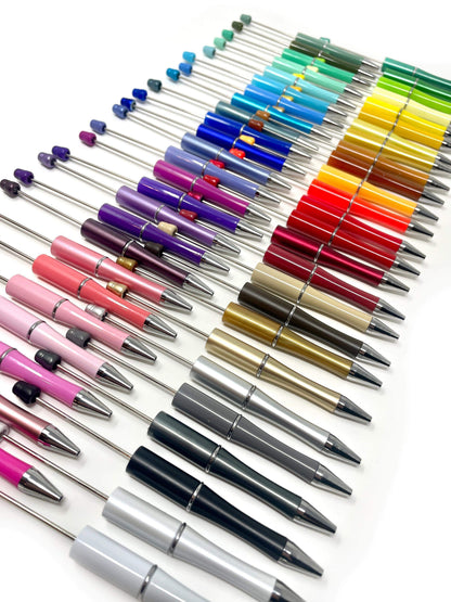 Solid Plastic Blank Beadable Pens