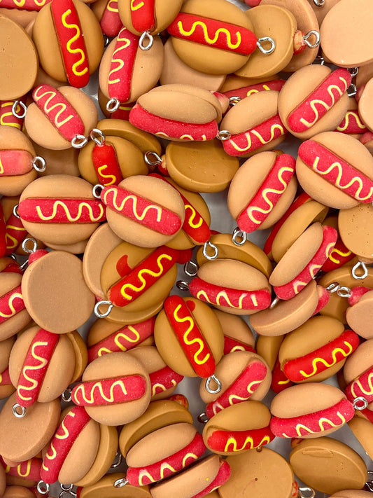 Hot Dog Resin Pen Charms