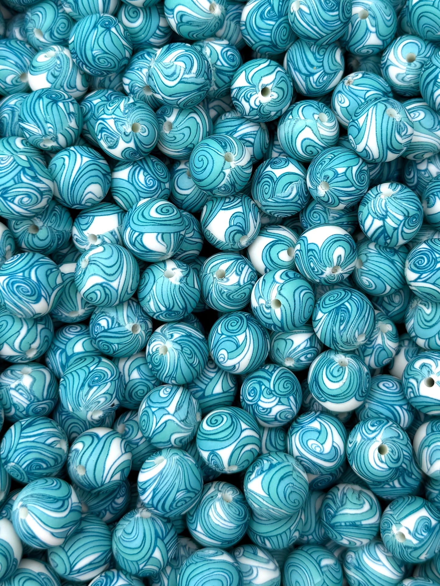 Perle de 15 mm imprimée sur mesure Poséidon