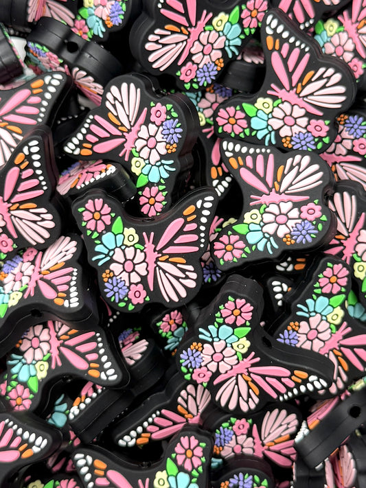 Perle focale papillon floral IB-5