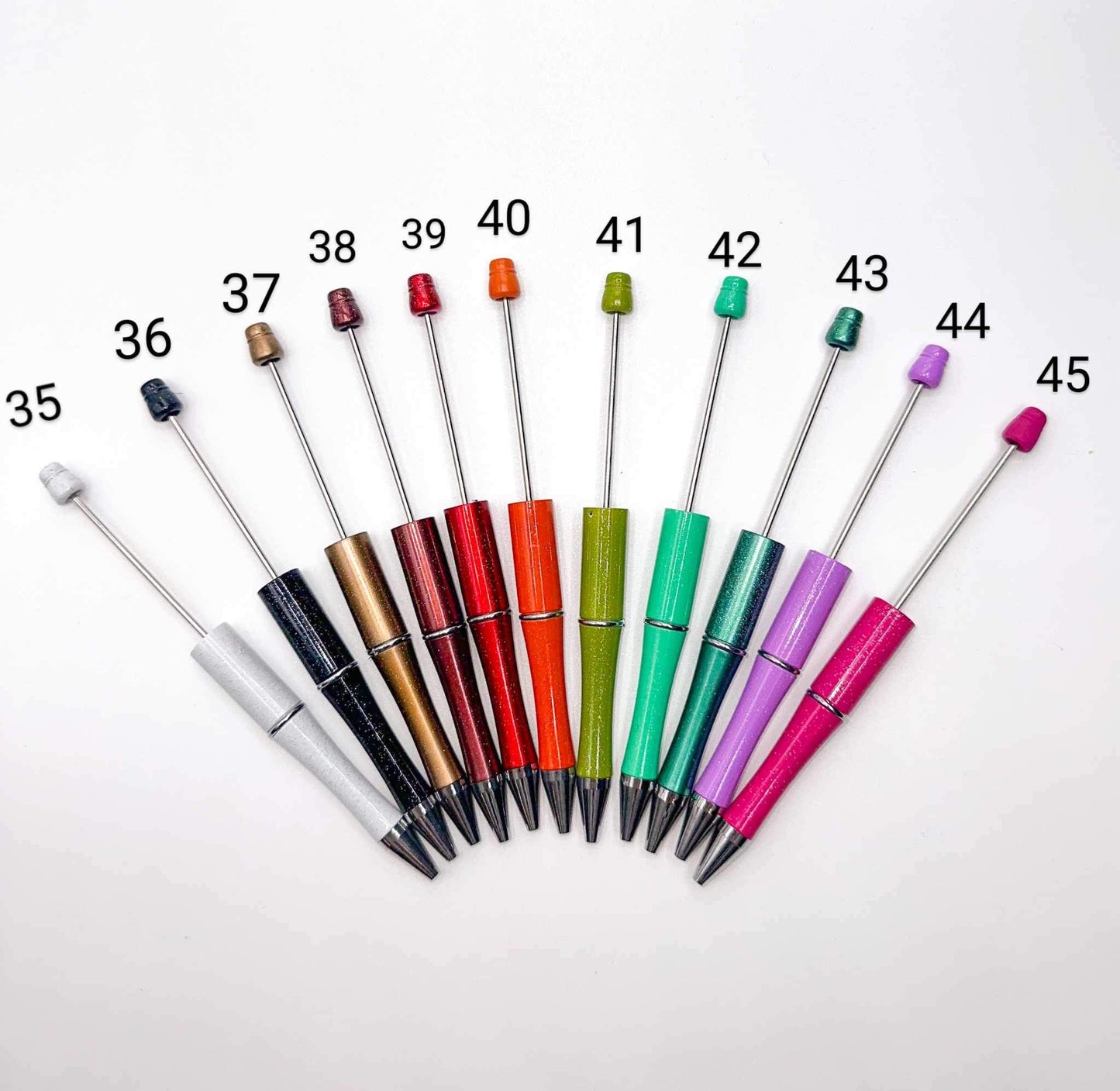 Sparkle Plastic Blank Beadable Pens