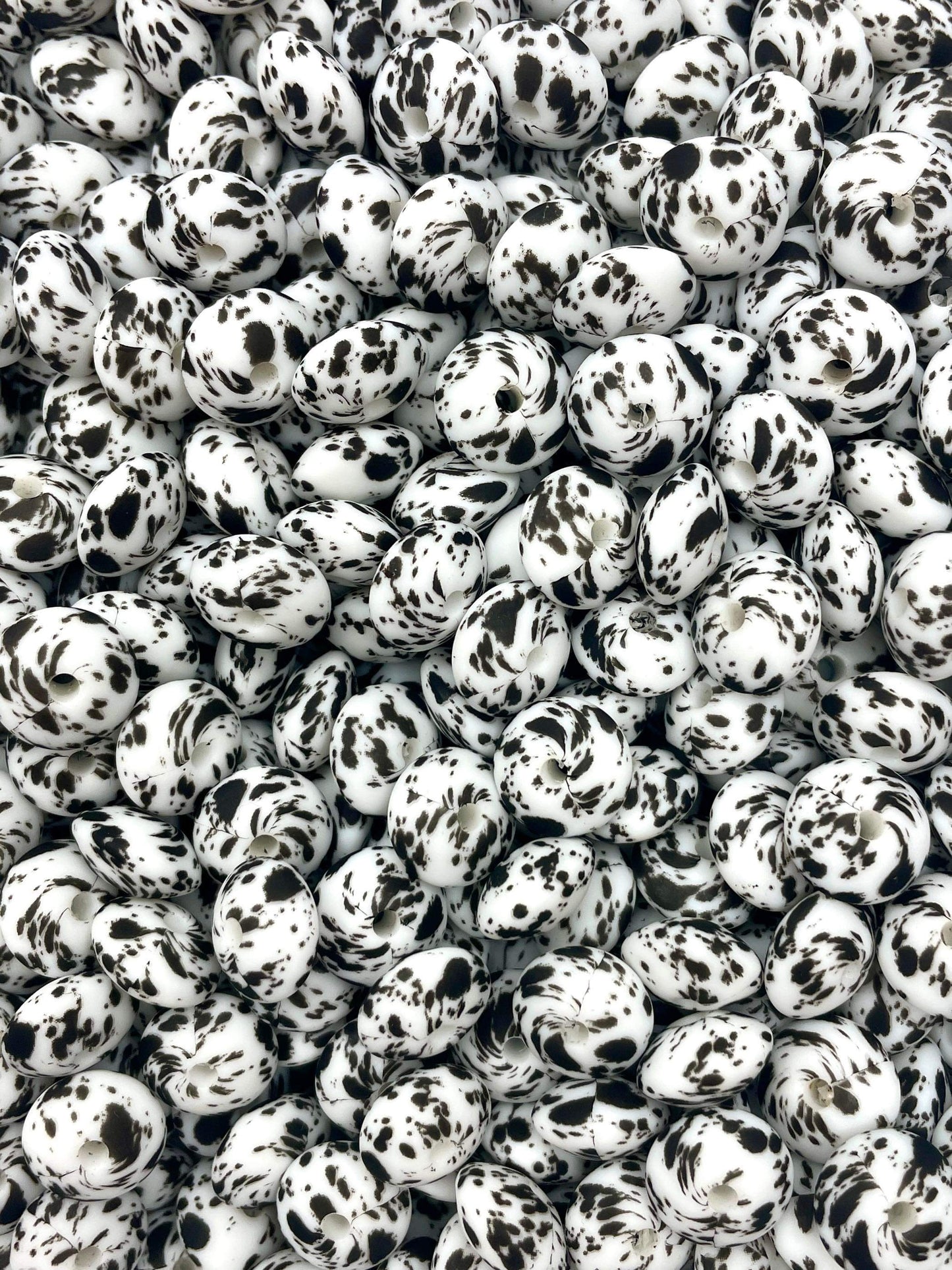 Black Splatter Printed 12mm Lentil