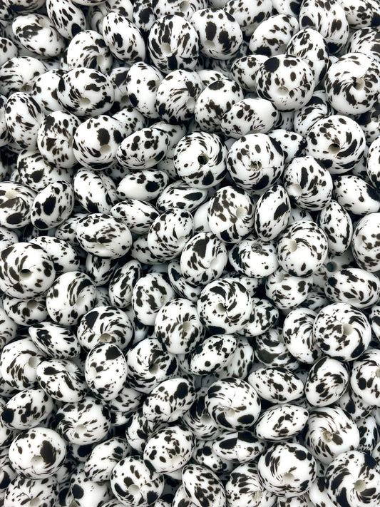 Black Splatter Printed 12mm Lentil