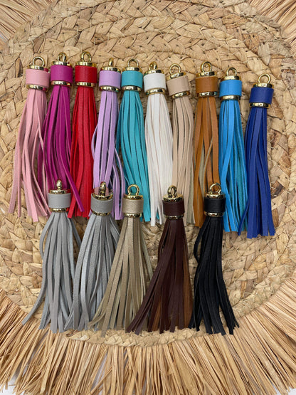 Gold Hardware Leather Tassels