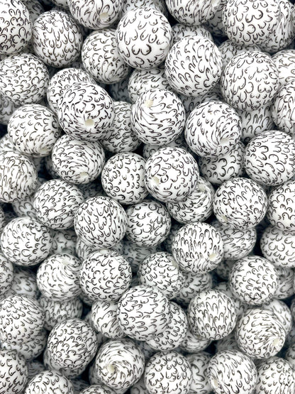 Perle de 15 mm imprimée Boobie
