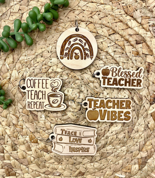 Wooden Teacher Key Tags