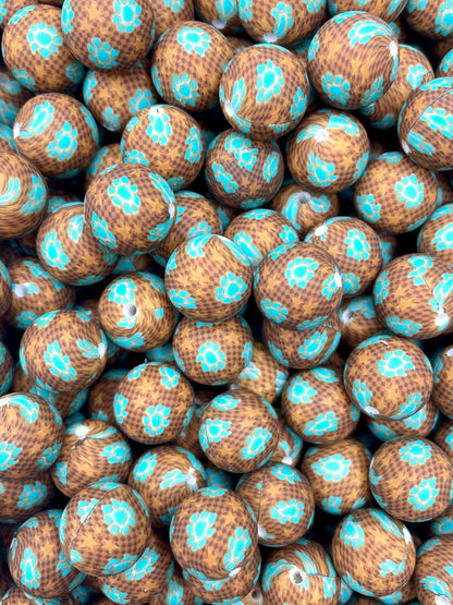 Boujee Perle Personnalisée Turquoise 15mm