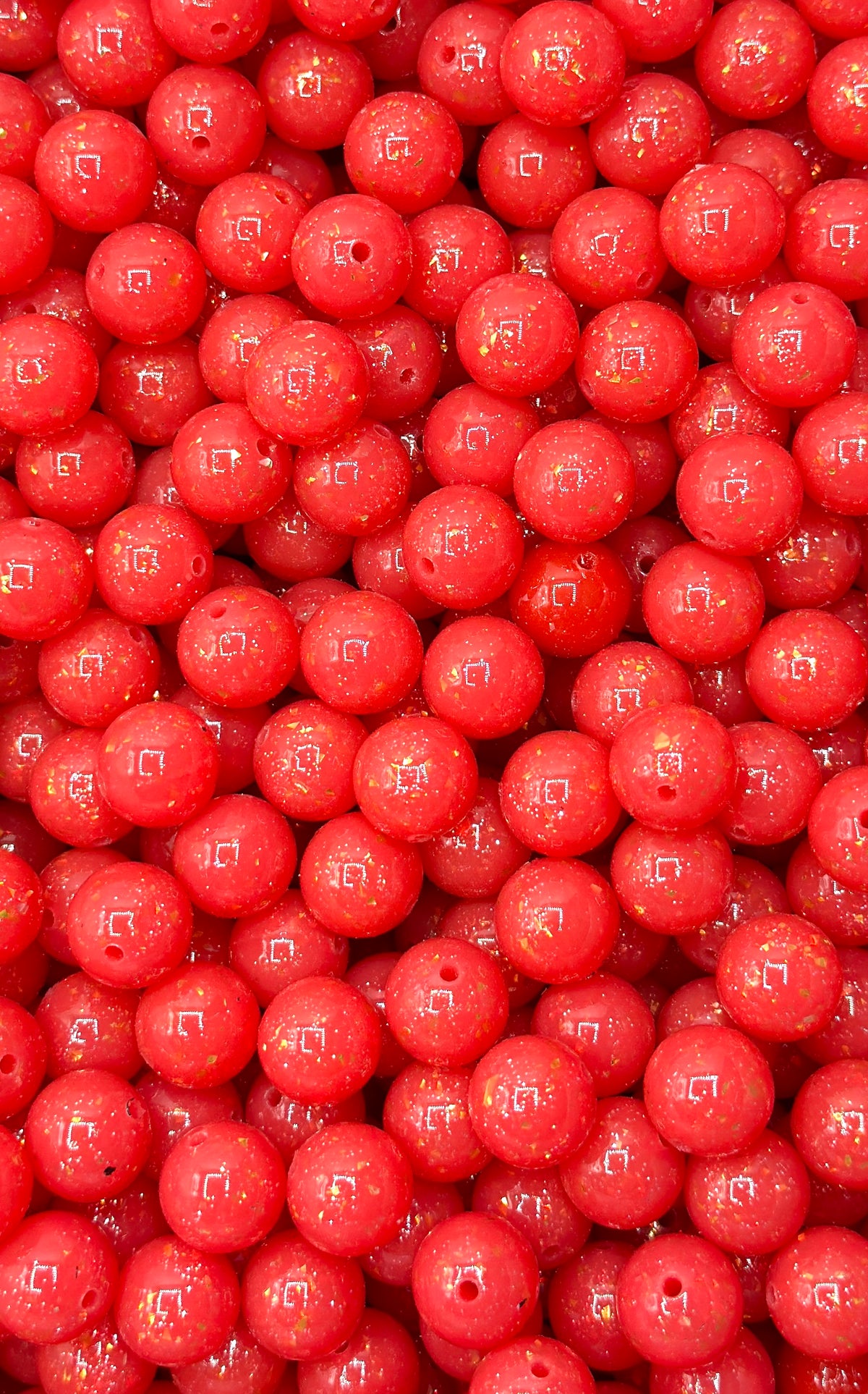 Perles de gelée scintillante rose de 15 mm