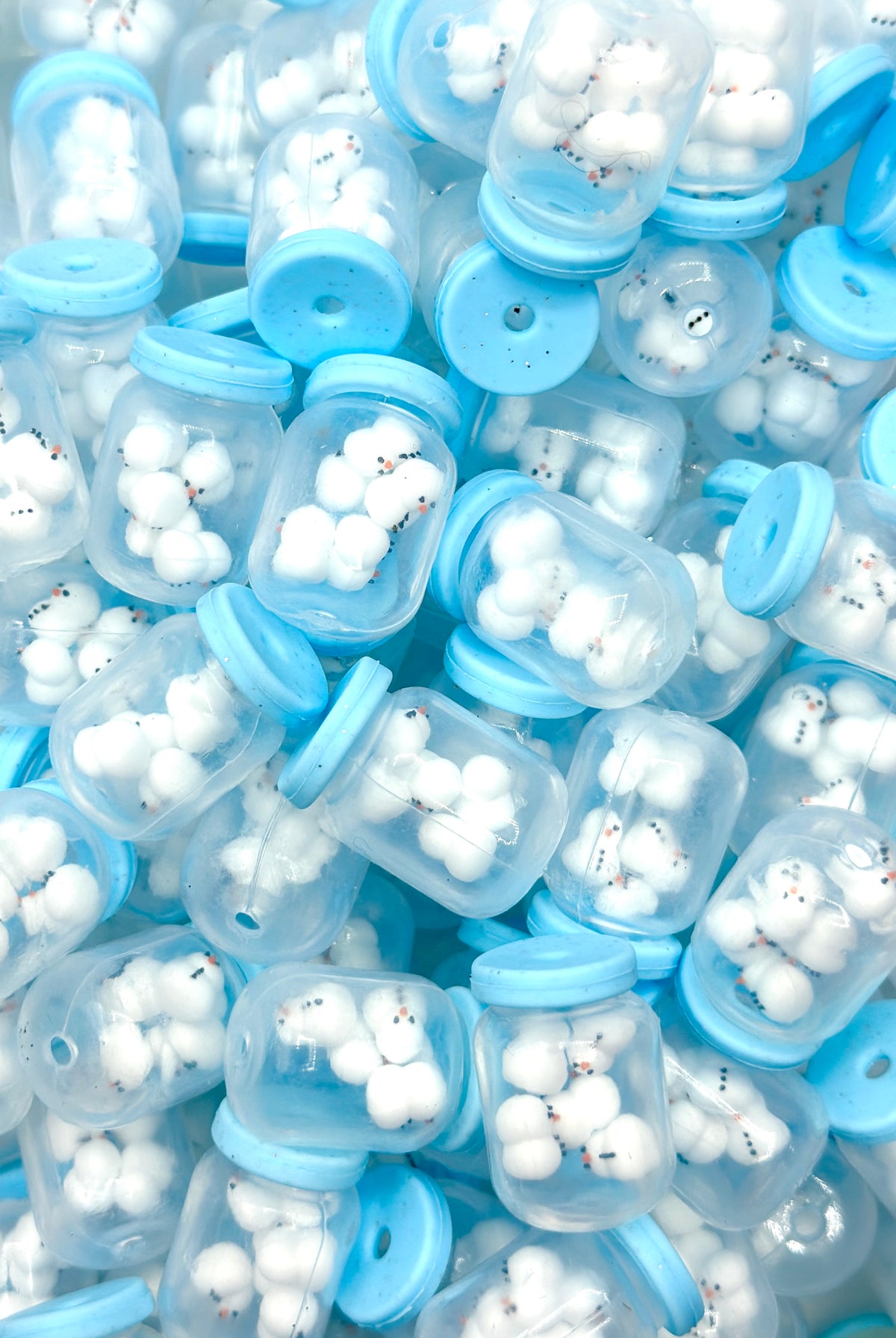 Jar of Snowmen Focal Bead