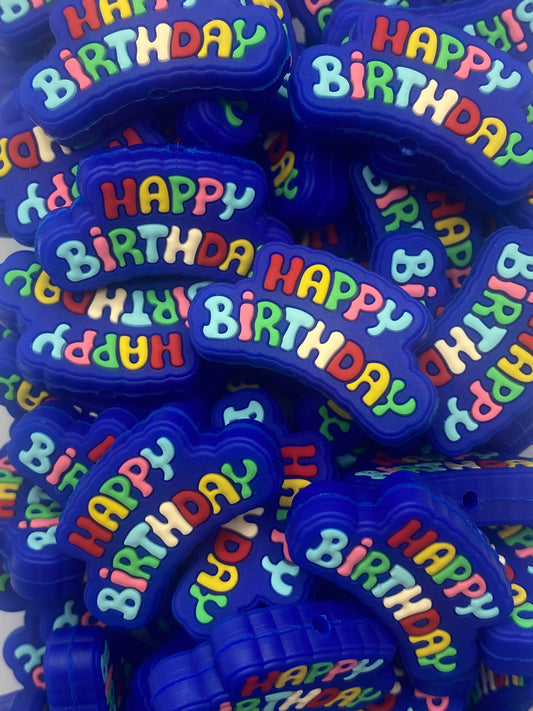 "Happy Birthday"  Focal Bead